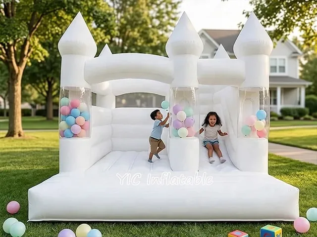 White Castle Bounce House with Balloons product image