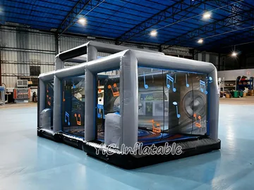 boombox themed inflatable jumper detail view