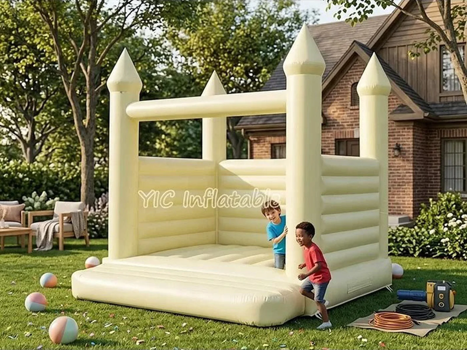 custom inflatable jumper front view