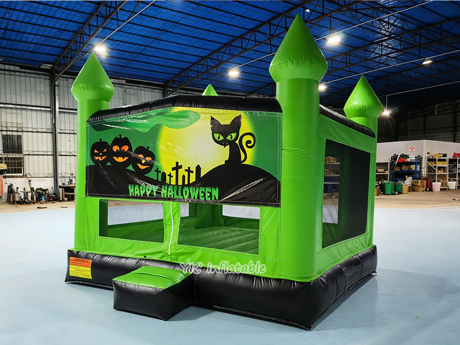 halloween themed inflatable jumper front view