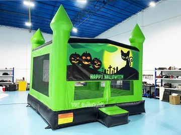 halloween themed inflatable jumper detail view