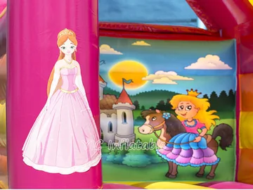 princess themed inflatable jumper detail view
