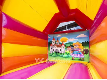 princess themed inflatable jumper detail view