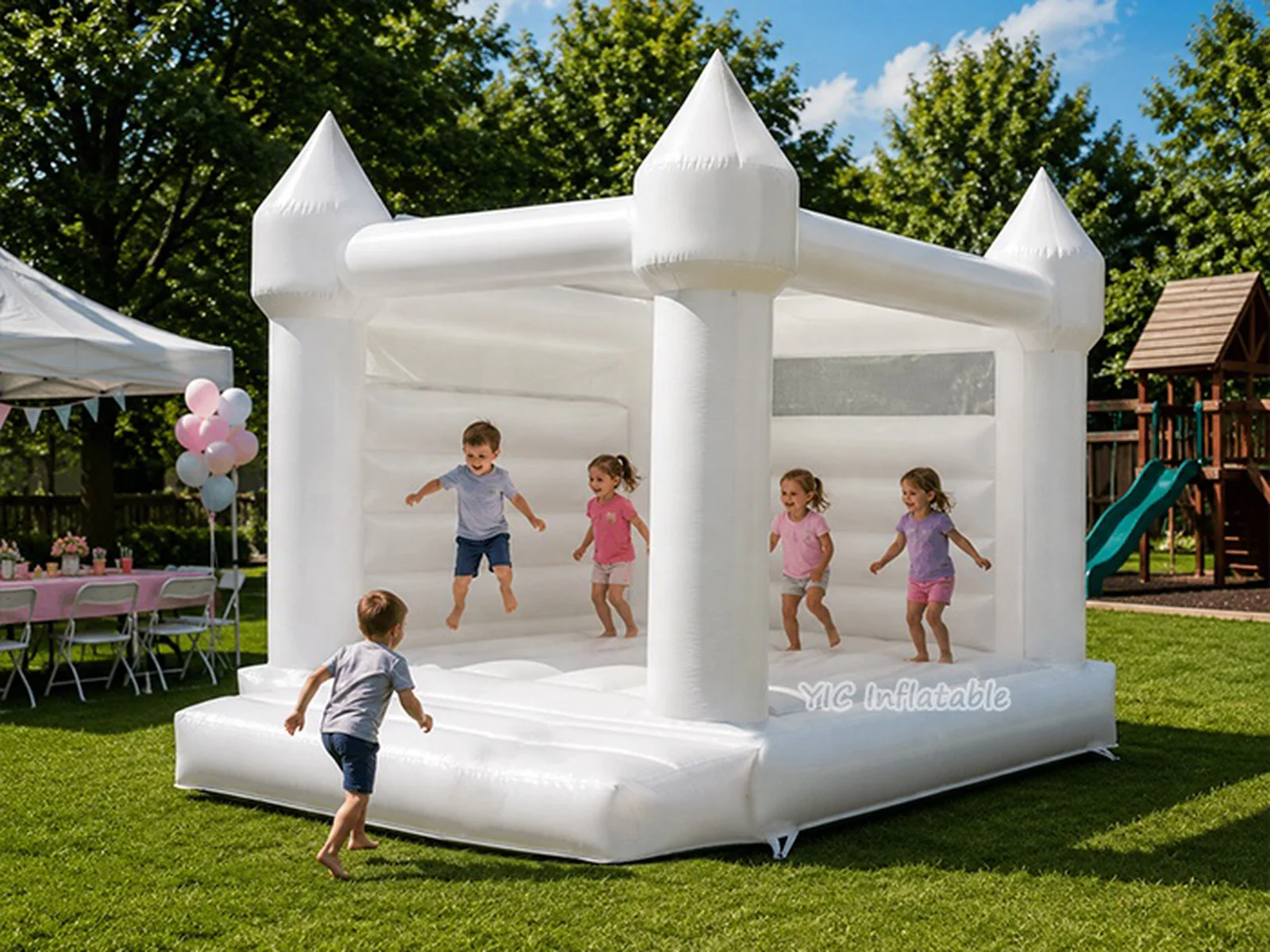 custom inflatable jumper front view