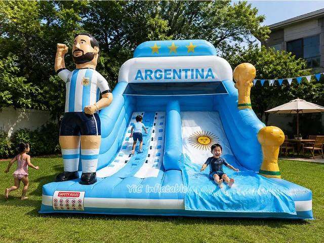 Argentina Football Player Inflatable Slide product image