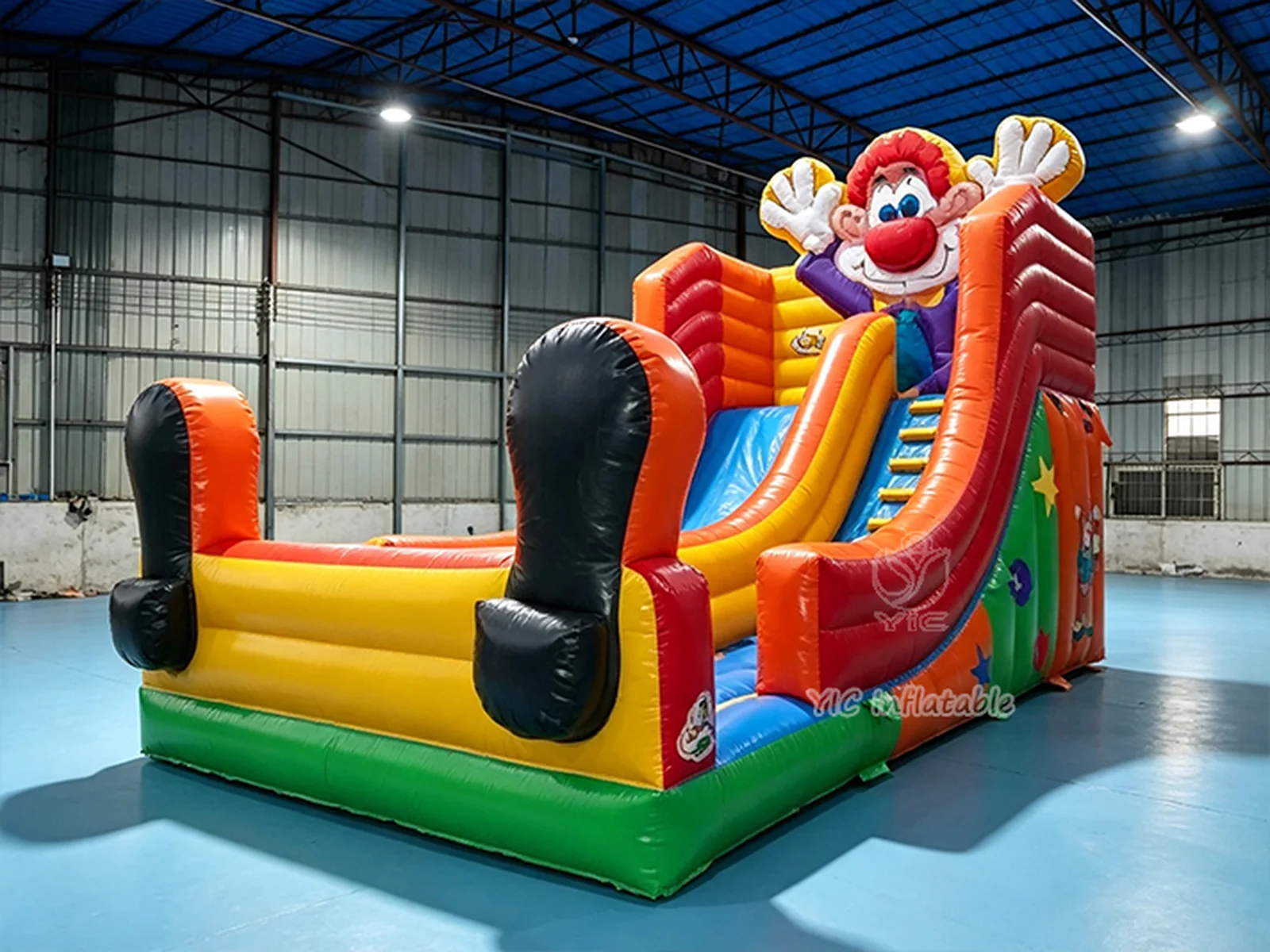 Cartoon Character Inflatable Slide front view