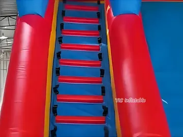 super mario themed standalone inflatable slide detail view
