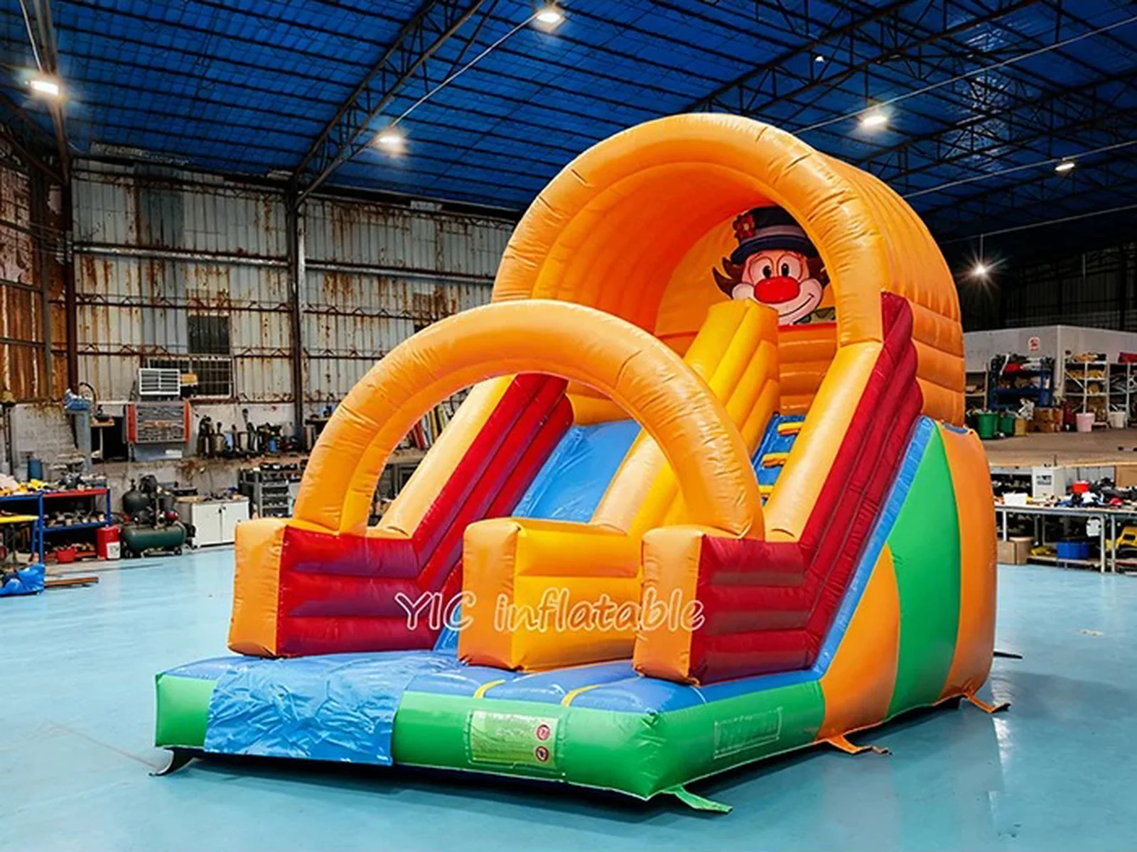 Clown Theme Inflatable Slide front view