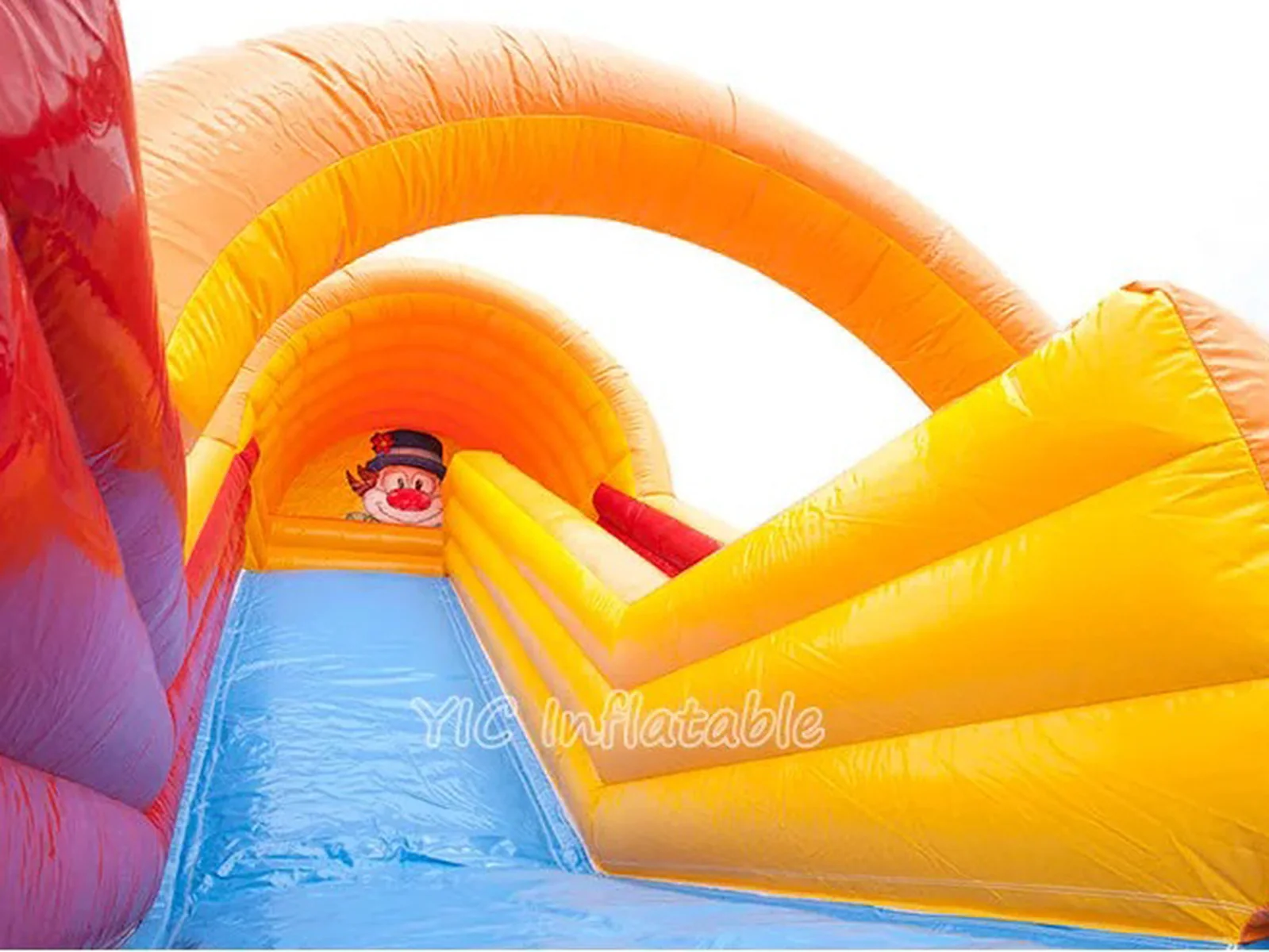 Clown Theme Inflatable Slide front view