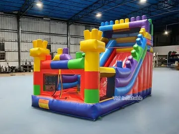 custom standalone inflatable slide rear view
