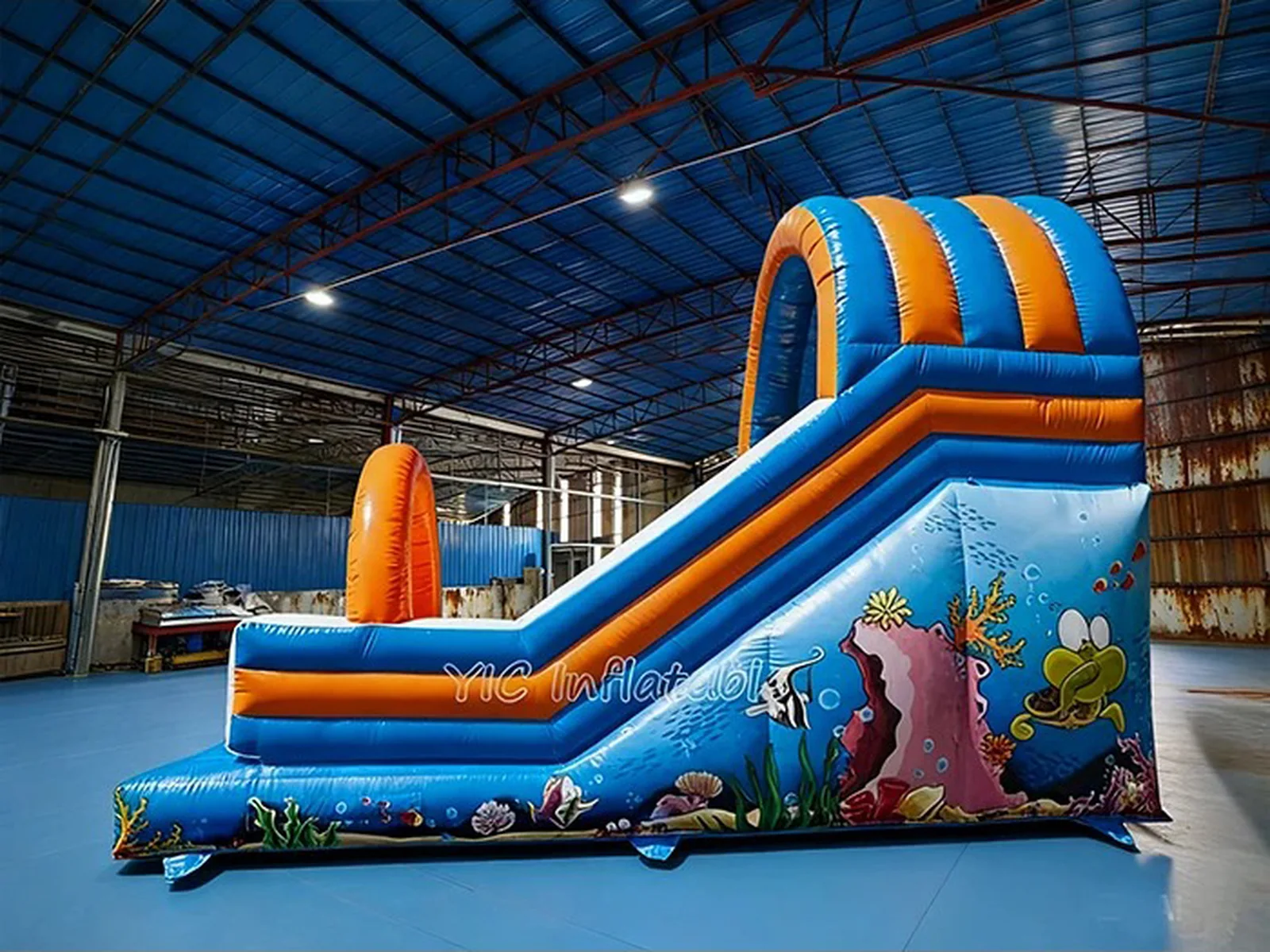 Crocodile Inflatable Slide front view