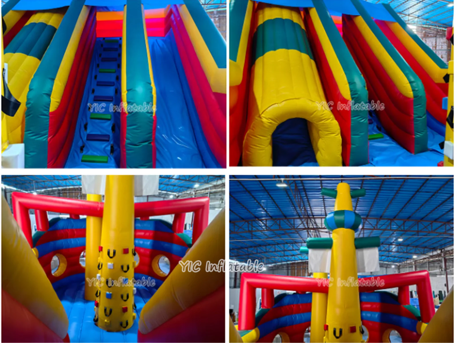 Giant Pirate Ship Inflatable Slide front view