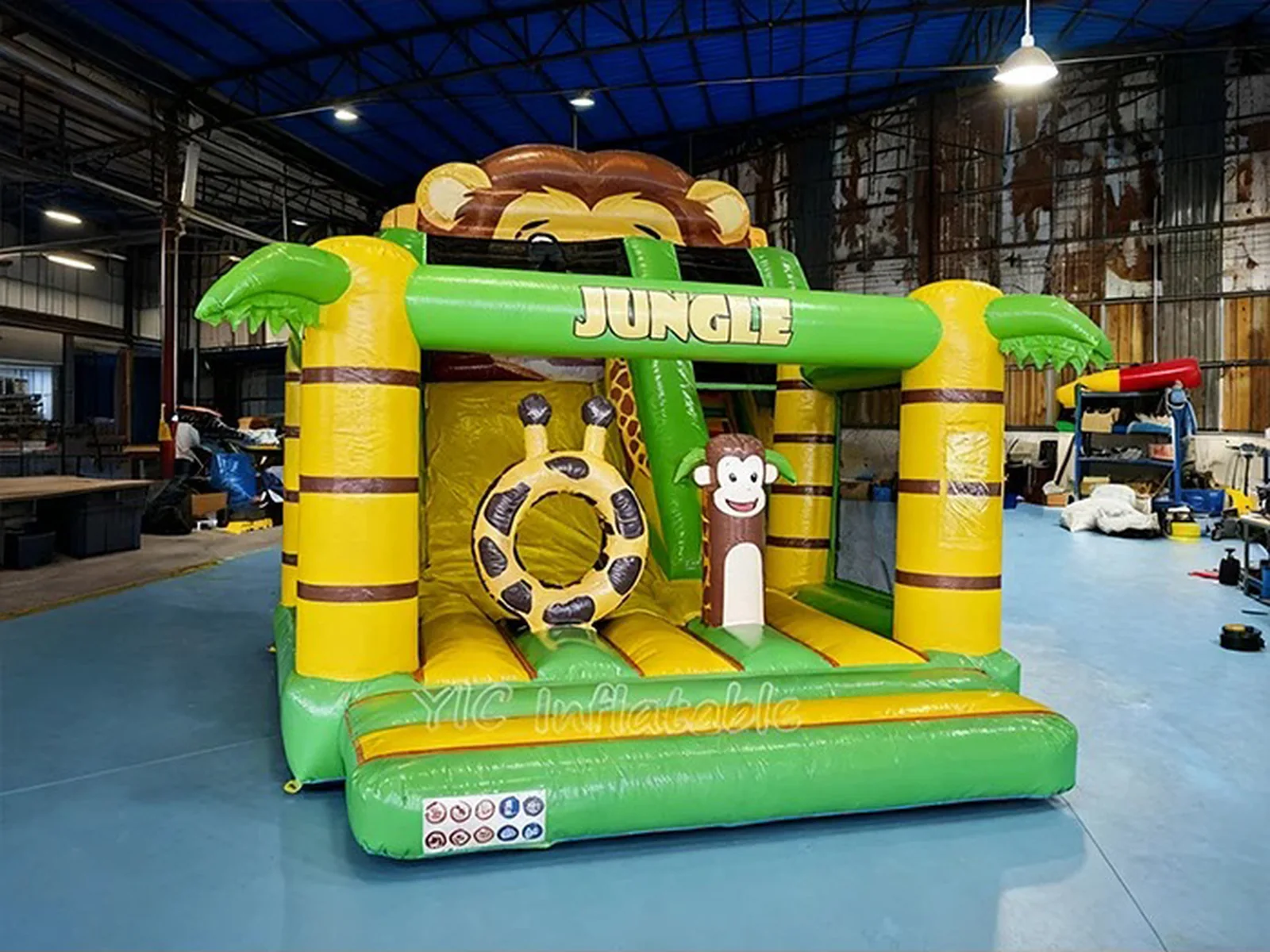 Jungle Adventure Inflatable Slide front view
