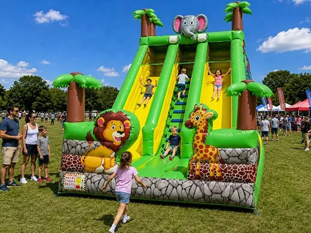 Jungle Animal Inflatable Slide product image