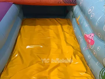 mermaid themed standalone inflatable slide detail view