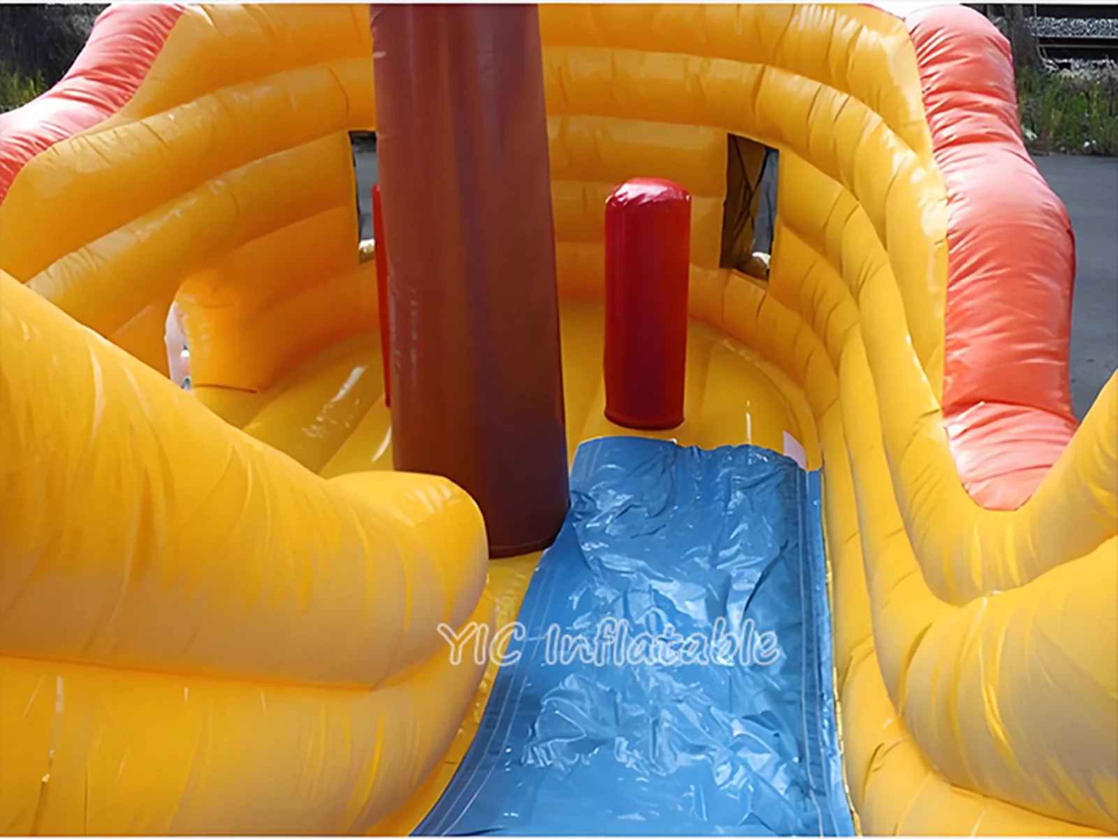 Pirate Boat Inflatable Slide front view