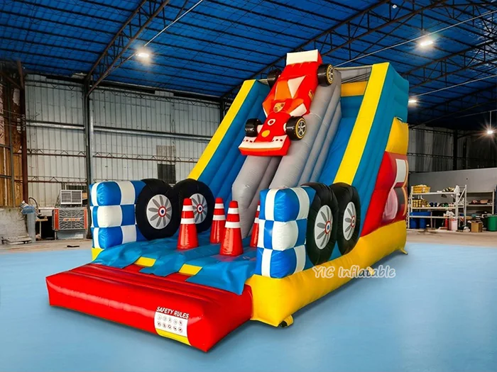 custom standalone inflatable slide front view