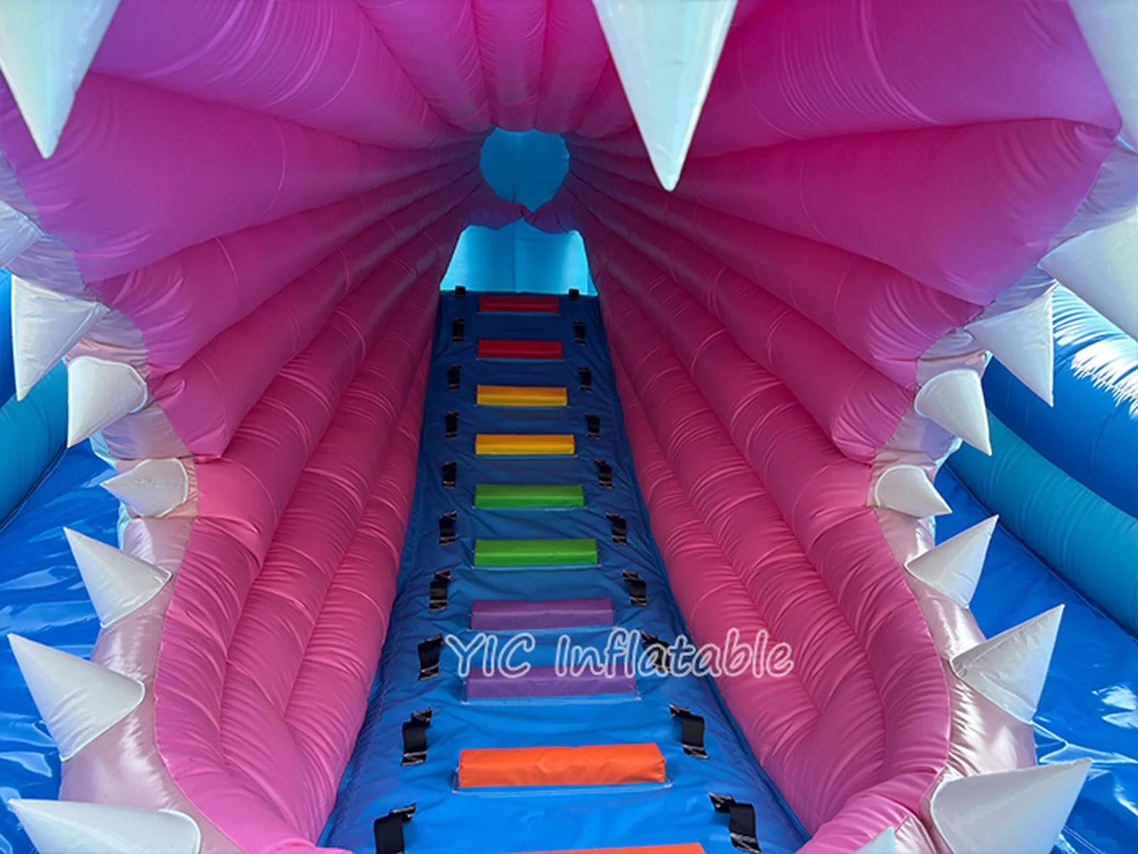 Shark Mouth Inflatable Slide front view