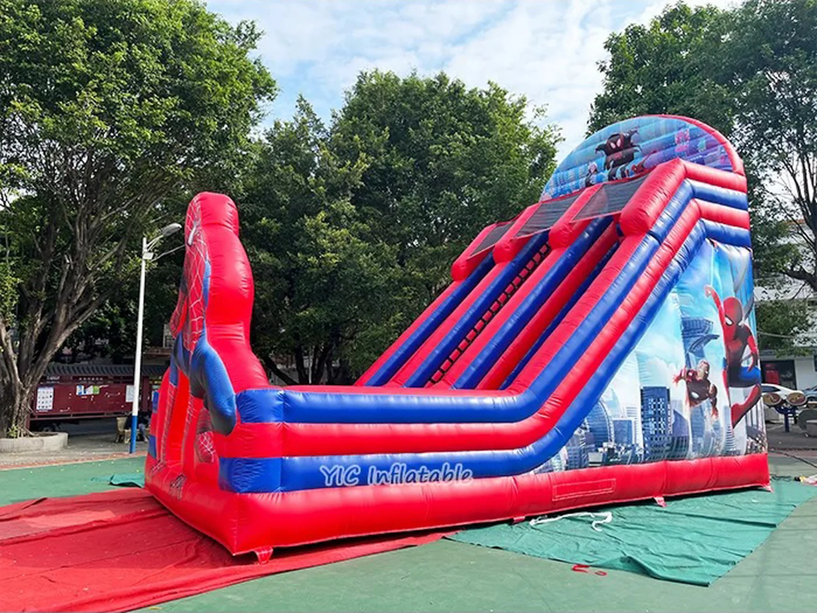 Spiderman Inflatable Slide front view