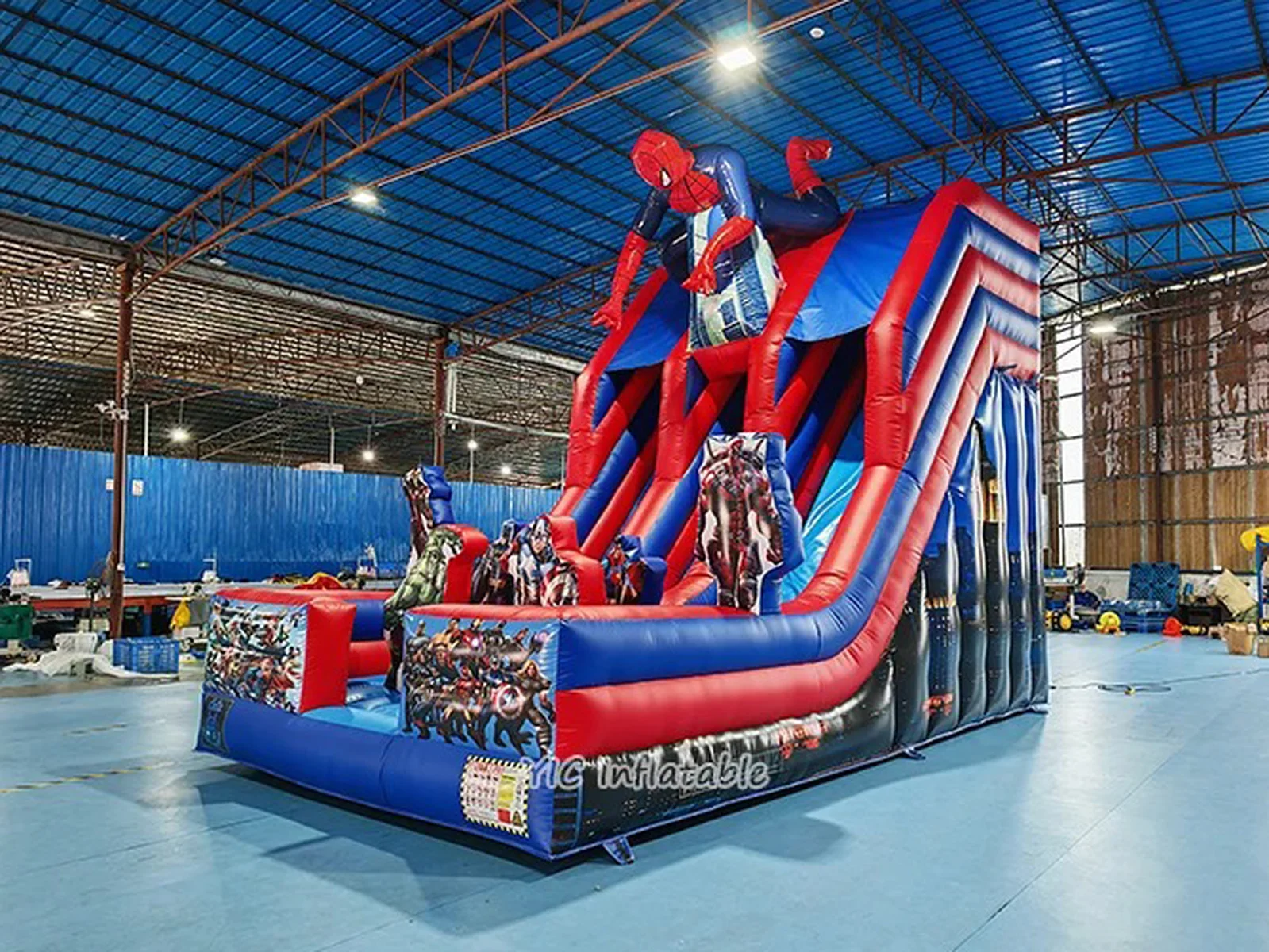 Superhero Inflatable Slide front view