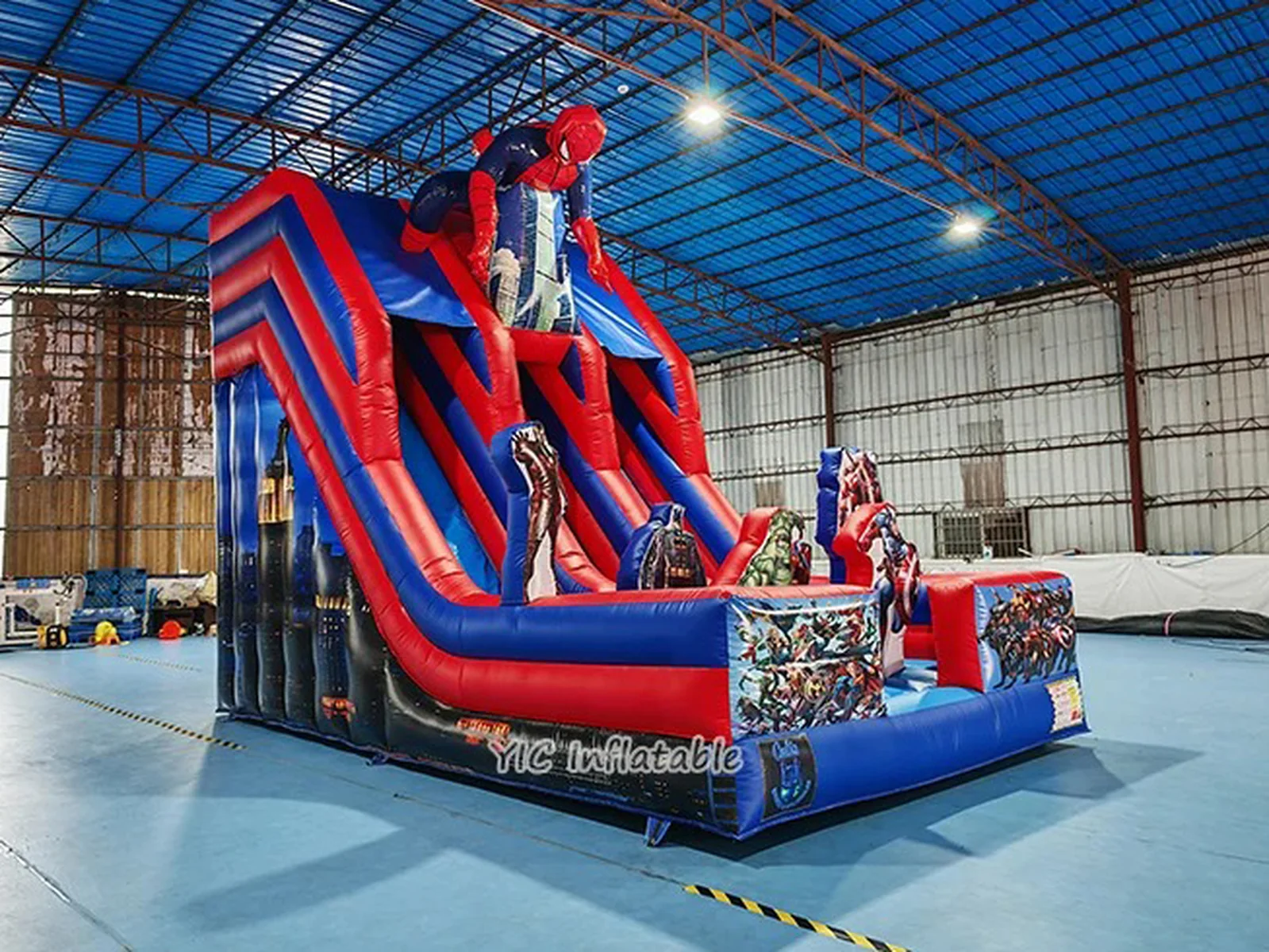 Superhero Inflatable Slide front view