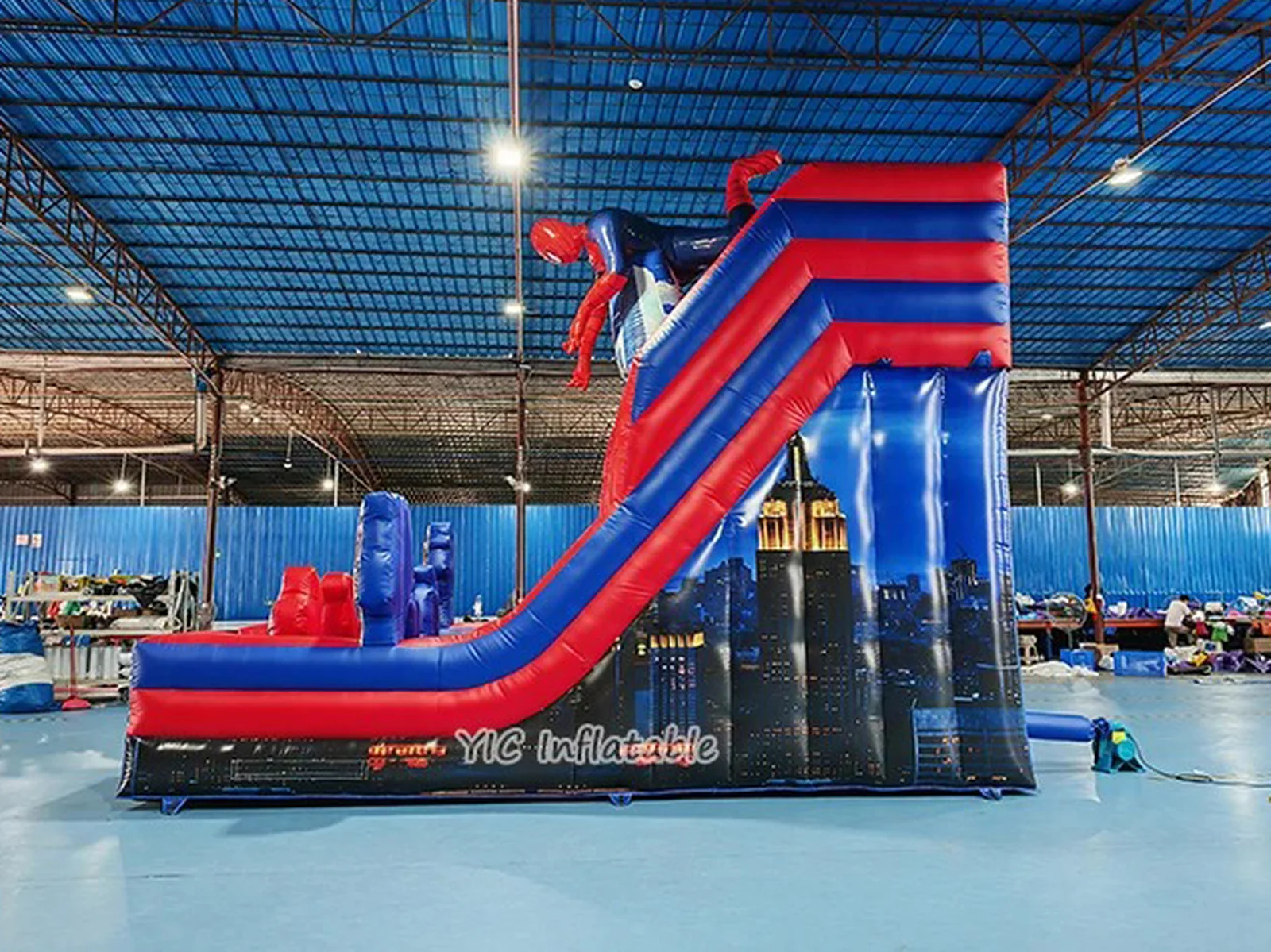 Superhero Inflatable Slide front view