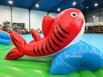 custom standalone inflatable slide detail view
