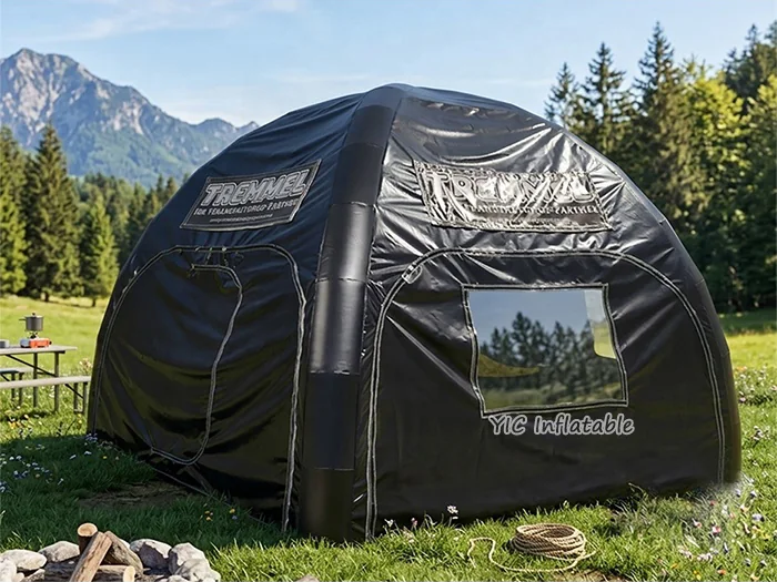 custom air-supported event tent front view