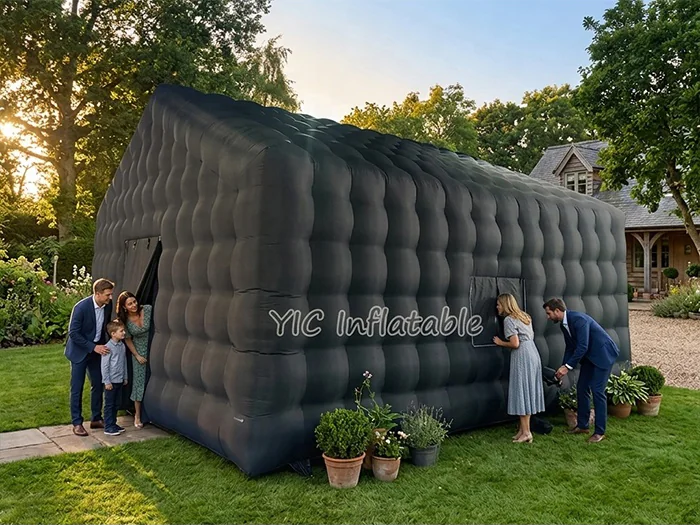 custom air-supported event tent front view
