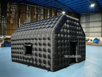 custom air-supported event tent rear view