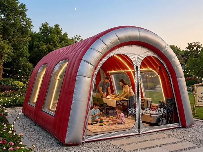 custom air-supported event tent front view