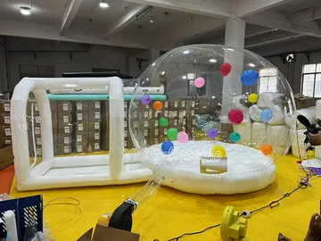 bubble themed air-supported event tent detail view