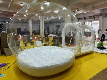 bubble themed air-supported event tent detail view