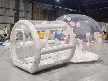 bubble themed air-supported event tent detail view