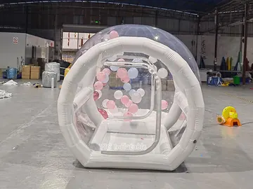 bubble themed air-supported event tent detail view