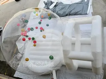 bubble themed air-supported event tent detail view