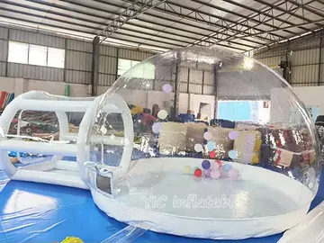 bubble themed air-supported event tent detail view