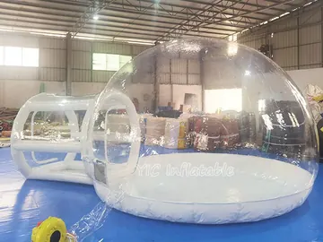 bubble themed air-supported event tent detail view