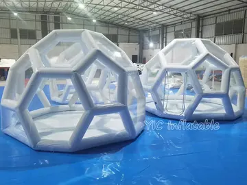 bubble themed air-supported event tent detail view