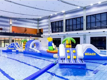 custom inflatable water-play park detail view