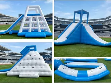 ocean themed inflatable water-play park detail view