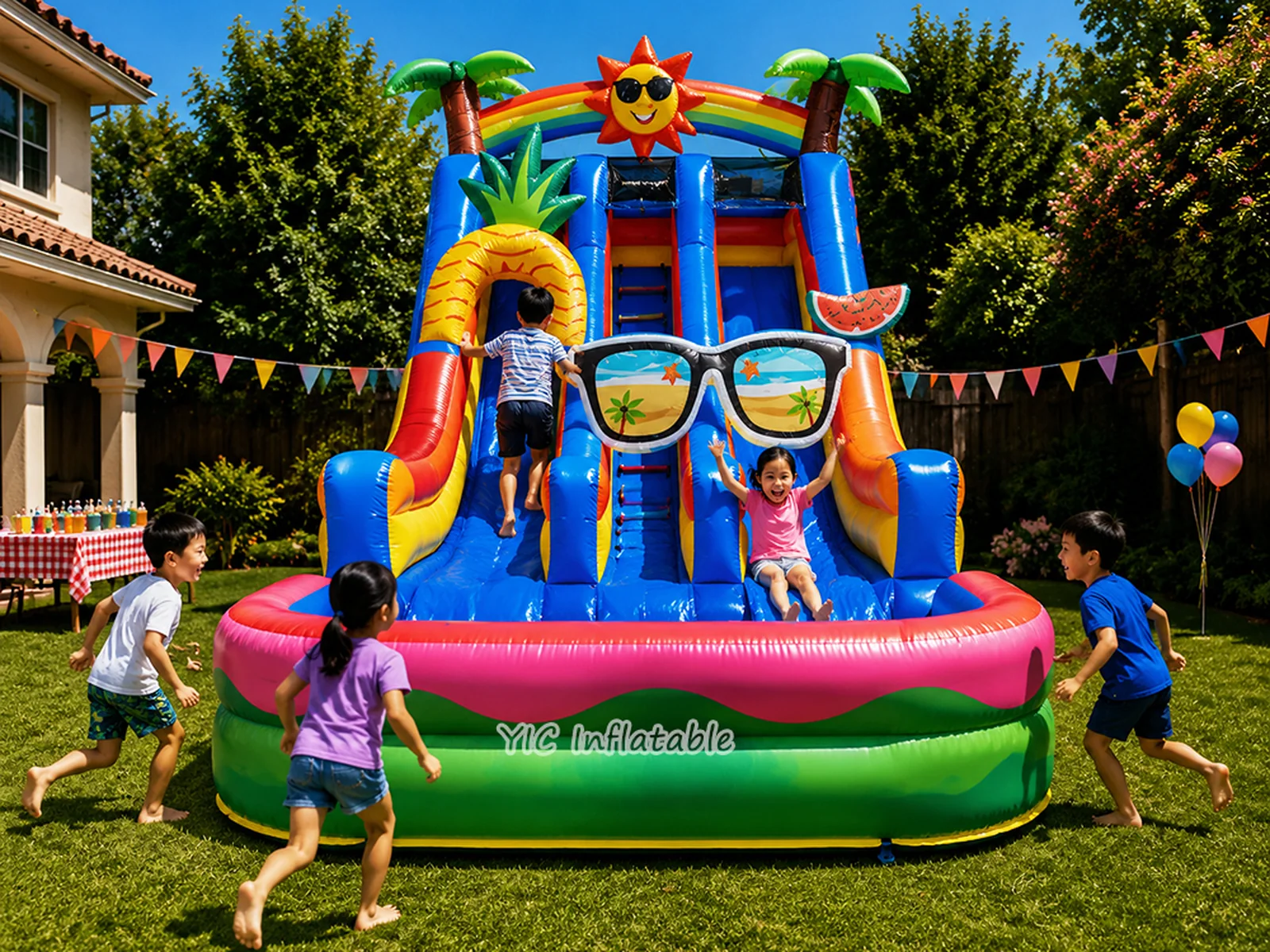 Summer Inflatable Water Slide front product view