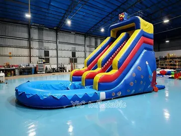 SpongeBob Dual-Lane Water Slide side slide view