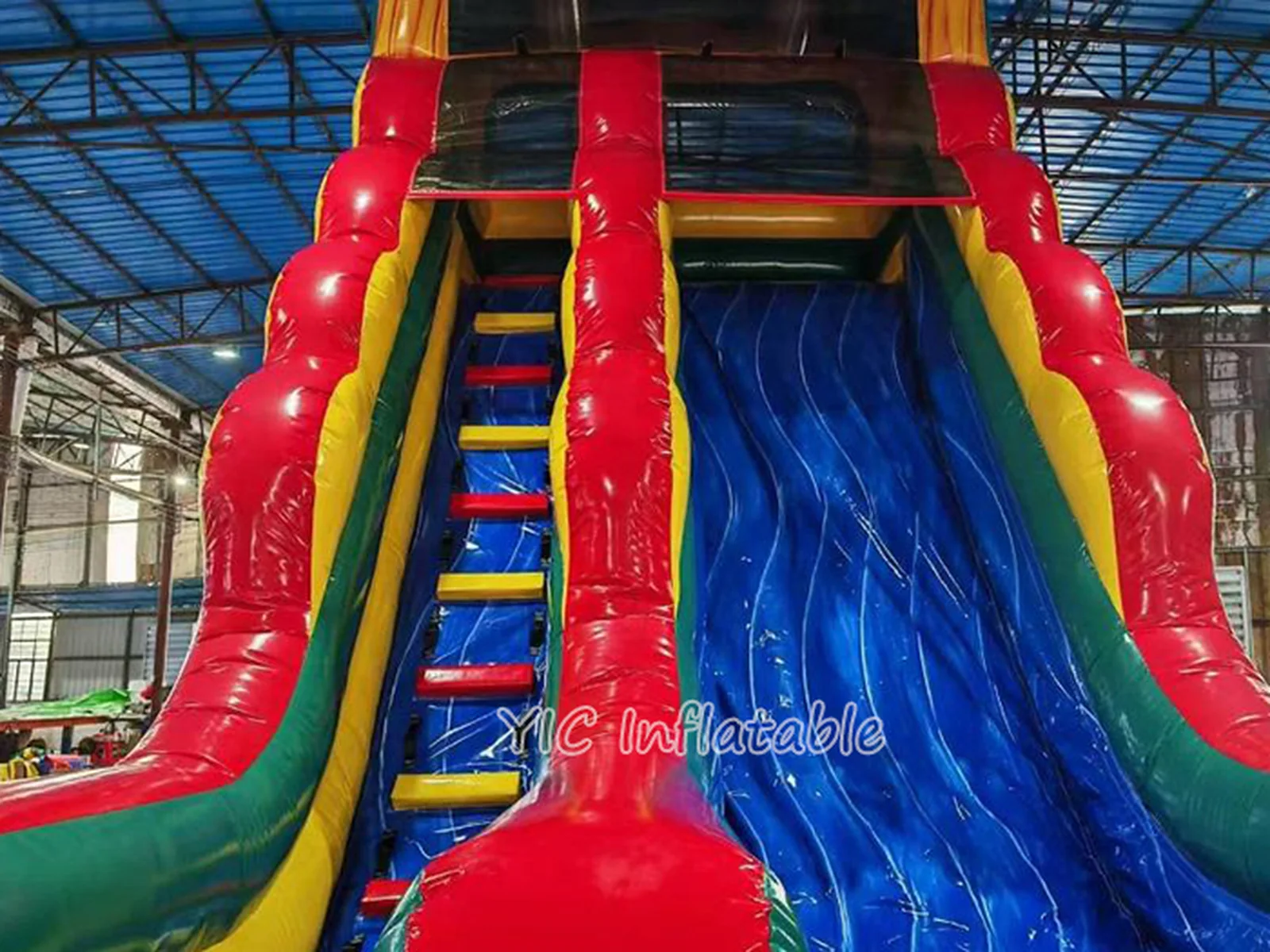 Inflatable Water Slide Multiple Slides front view