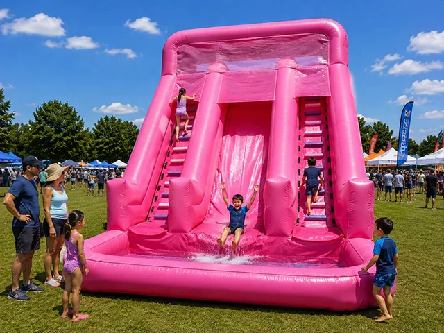 Pink Inflatable Pool Slide product image