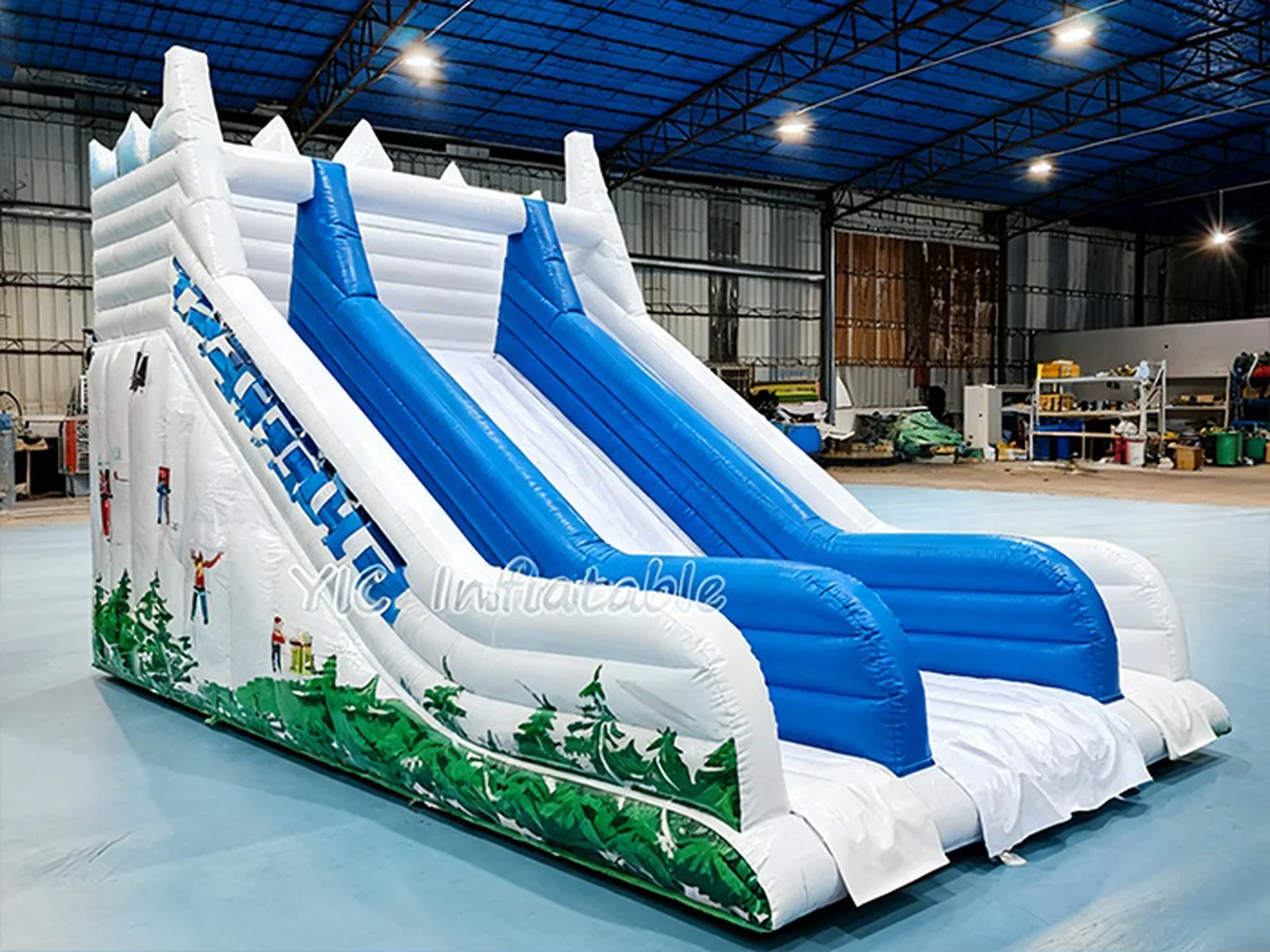 Commercial Grade White Water Slide front view