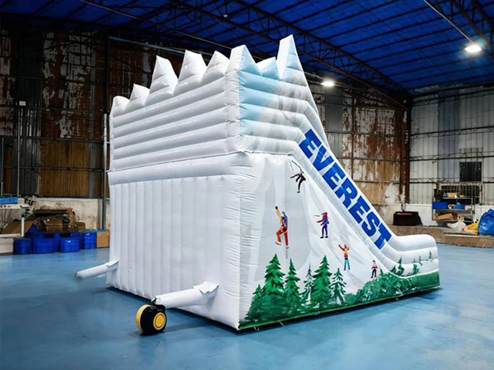 Commercial Grade White Water Slide front view