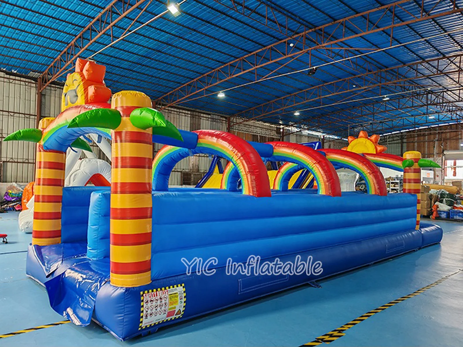 adult slip and slide inflatable water slide rear view