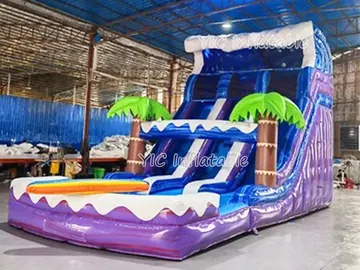 custom inflatable water slide attraction detail view