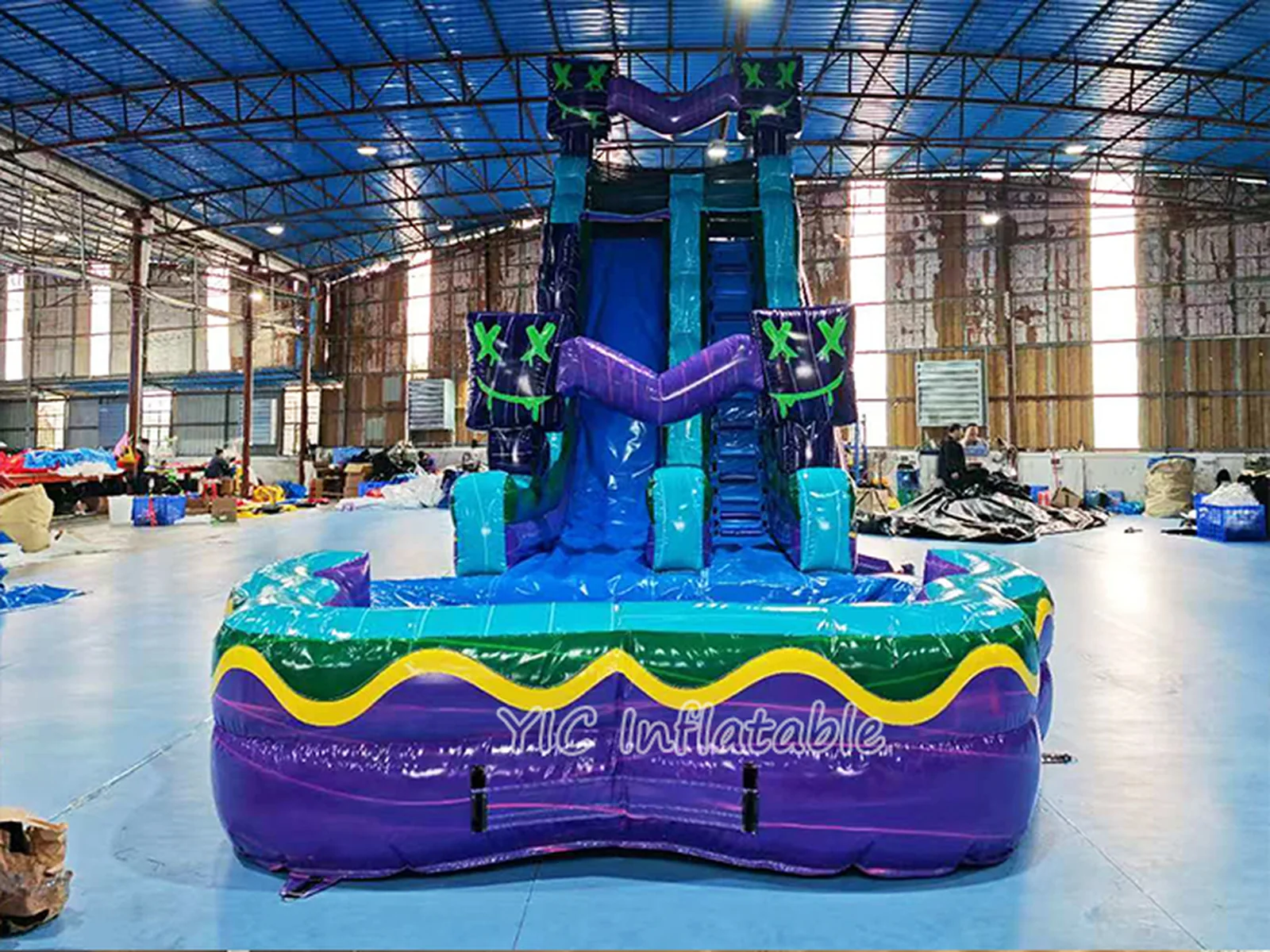 Commercial Water Slide with Blower front product view